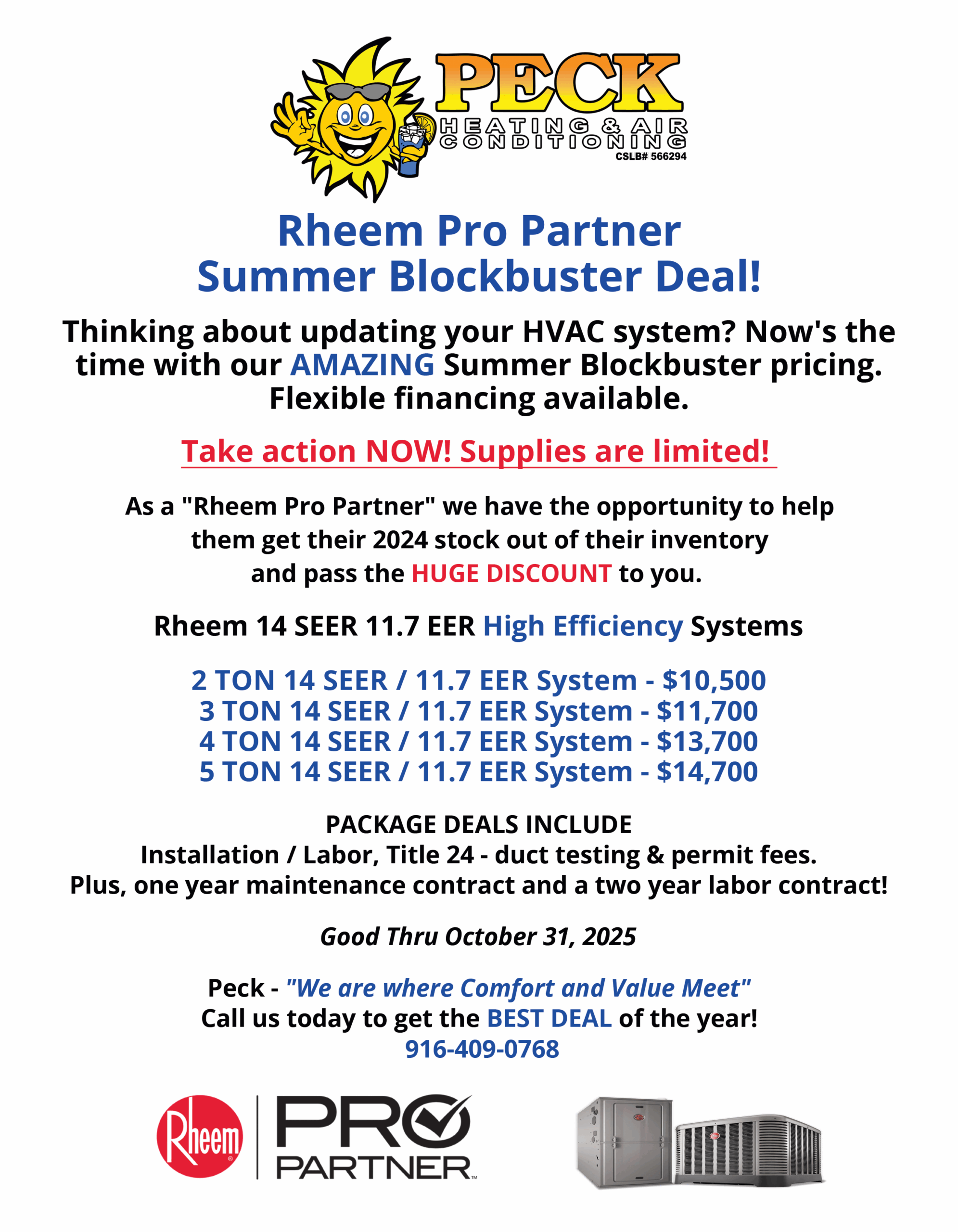 Peck Summer Blockbuster Sale